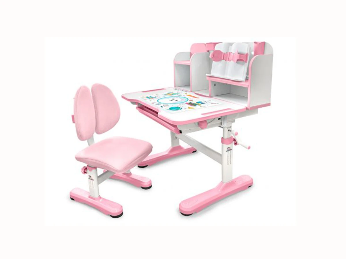 Комплект мебели (столик + стульчик) Mealux EVO Panda pink 760946