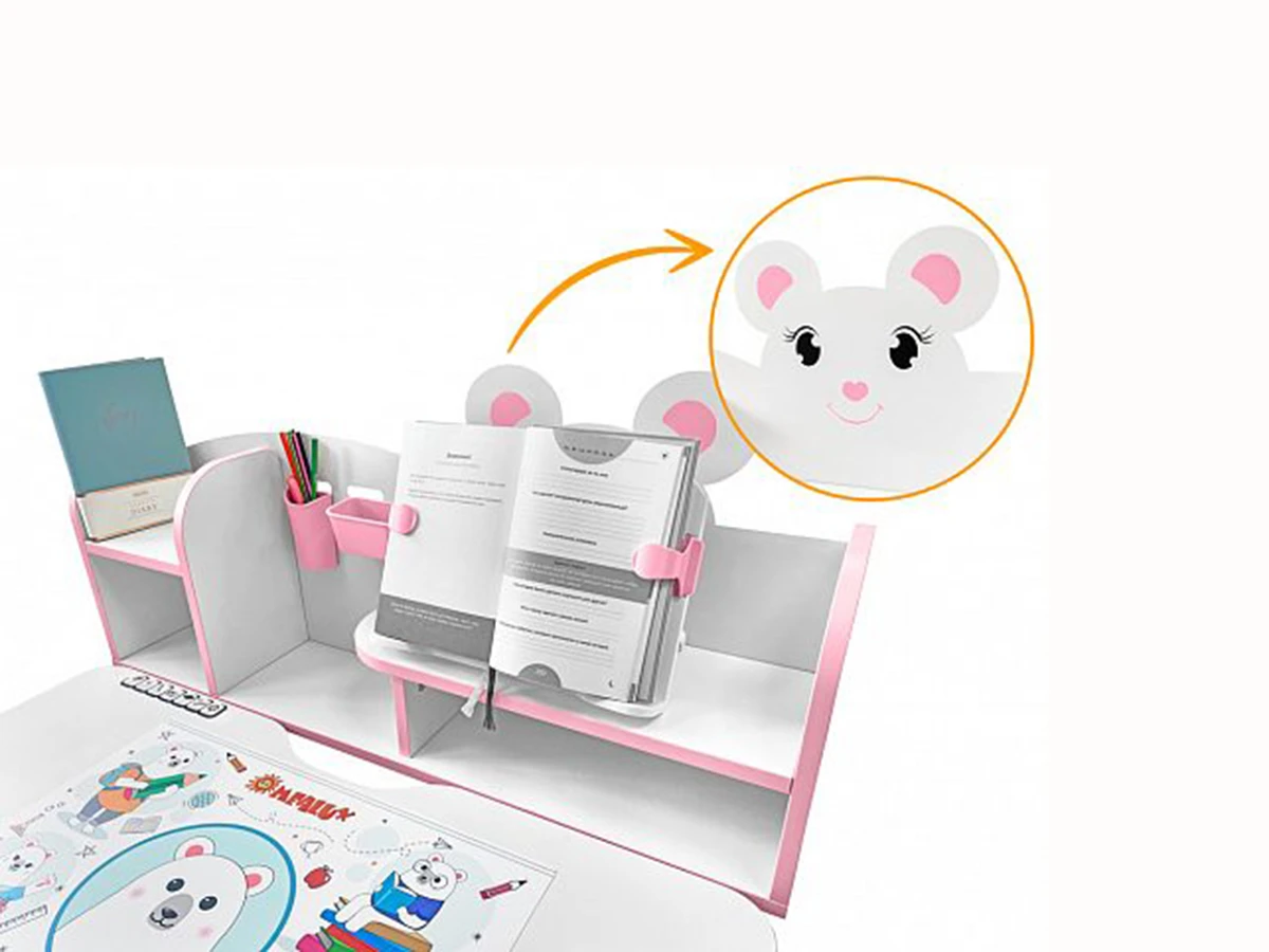 Комплект мебели (столик + стульчик) Mealux EVO Panda XL pink 760951  - фото 7