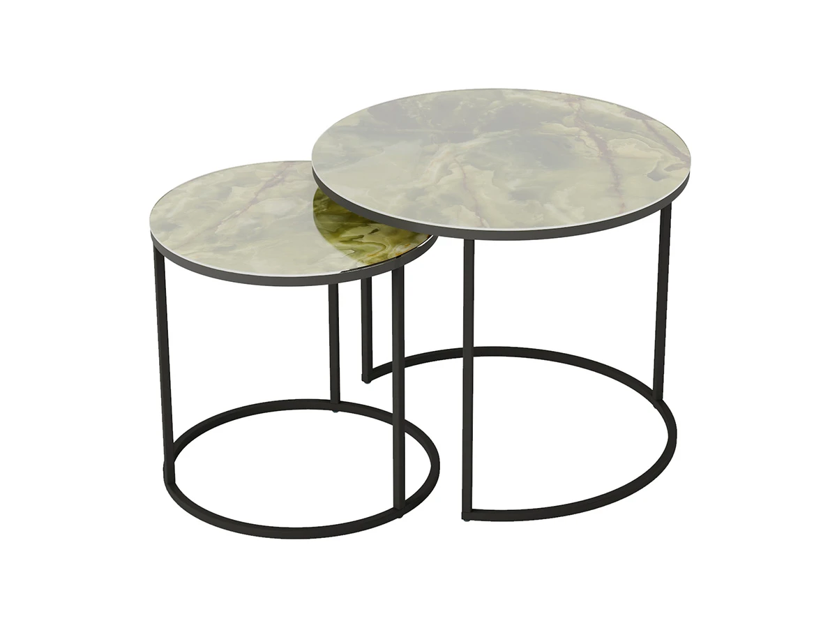 Комплект столов журнальных Калифорния Стелла Зеленый оникс 762038  - фото 1