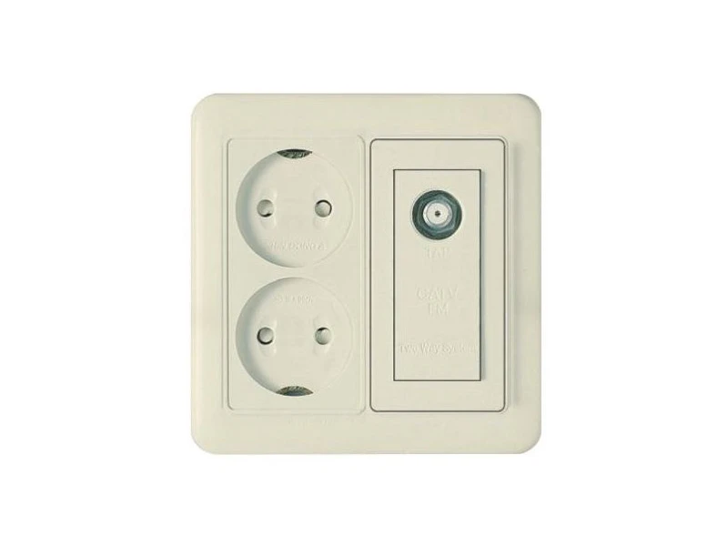 Комбинация: Розетка 2-я + TV 766099  - фото 1