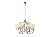 Подвесная люстра iLamp Charm P2508-8+4 Никель+беж