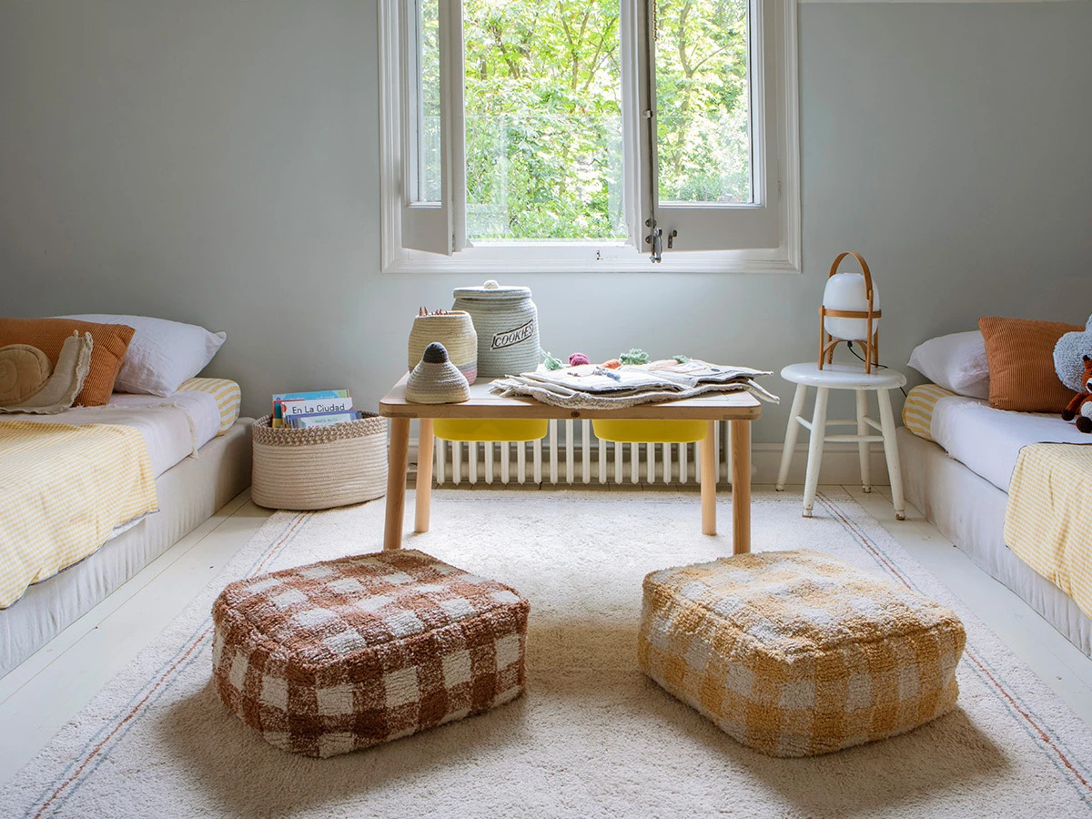 Подушка-пуф Шахматы медовый 20*40*40,  P-VICHY-HNY 805193  - фото 6