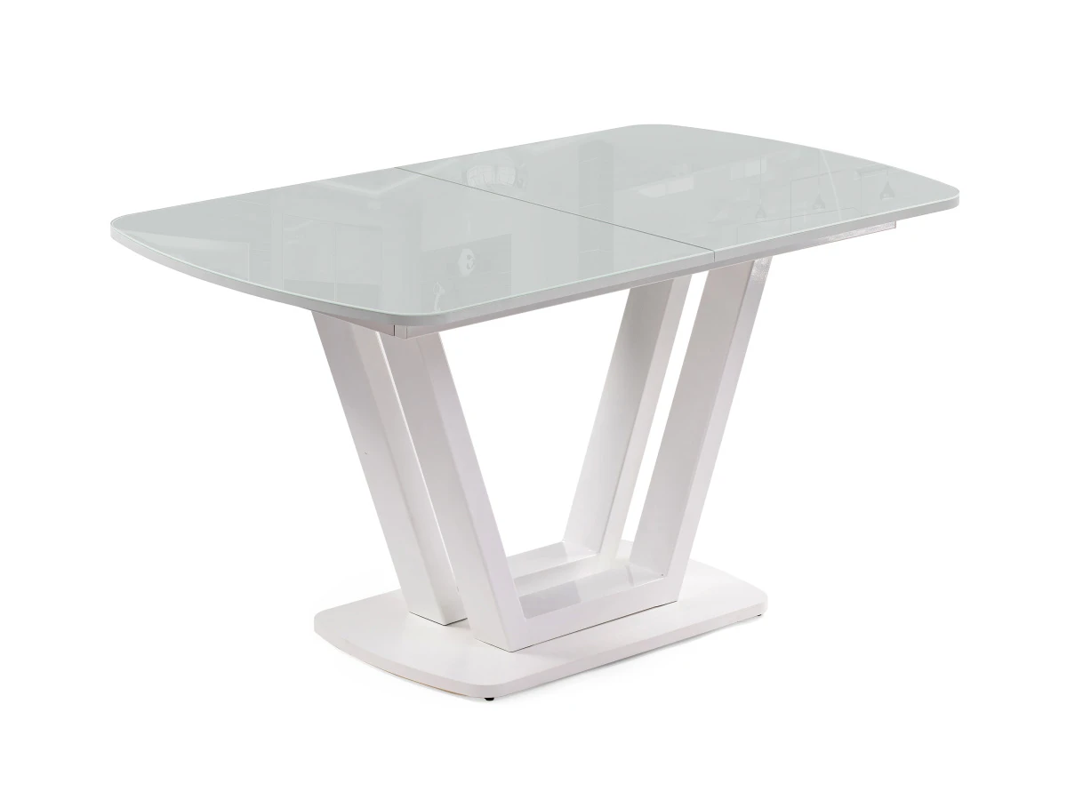кухонный стол закаленное стекло белый