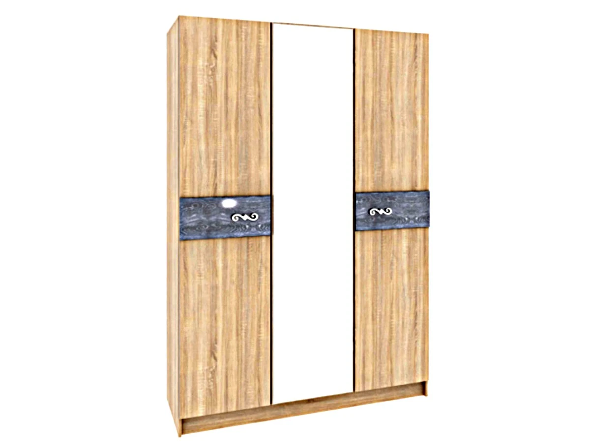 Шкаф 3-х створчатый Мадлен (Дуб шале серебро) 824882  - фото 1