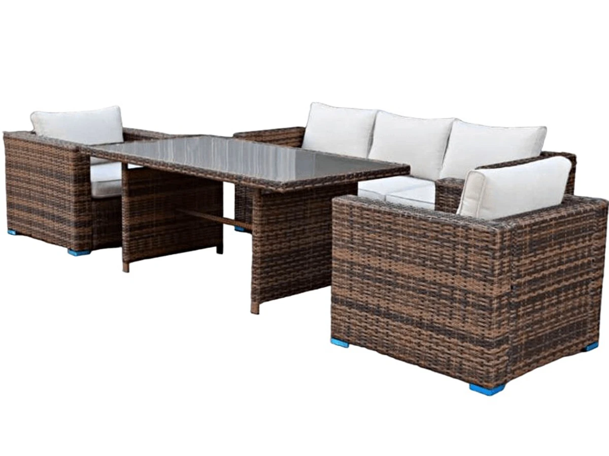 Комплект мебели KARL с обеденным столом коричневый 827582