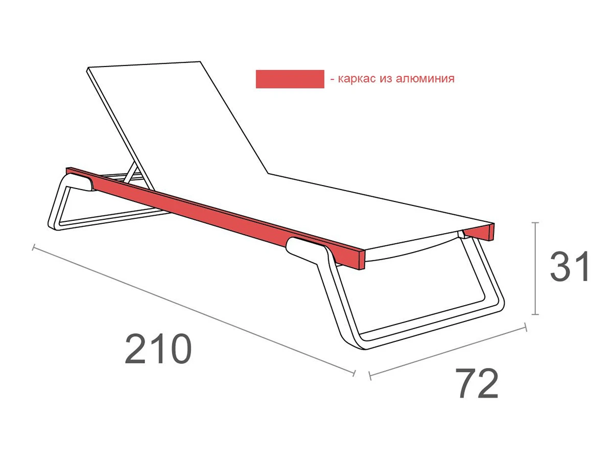 Шезлонг-лежак Tropic 828305  - фото 7