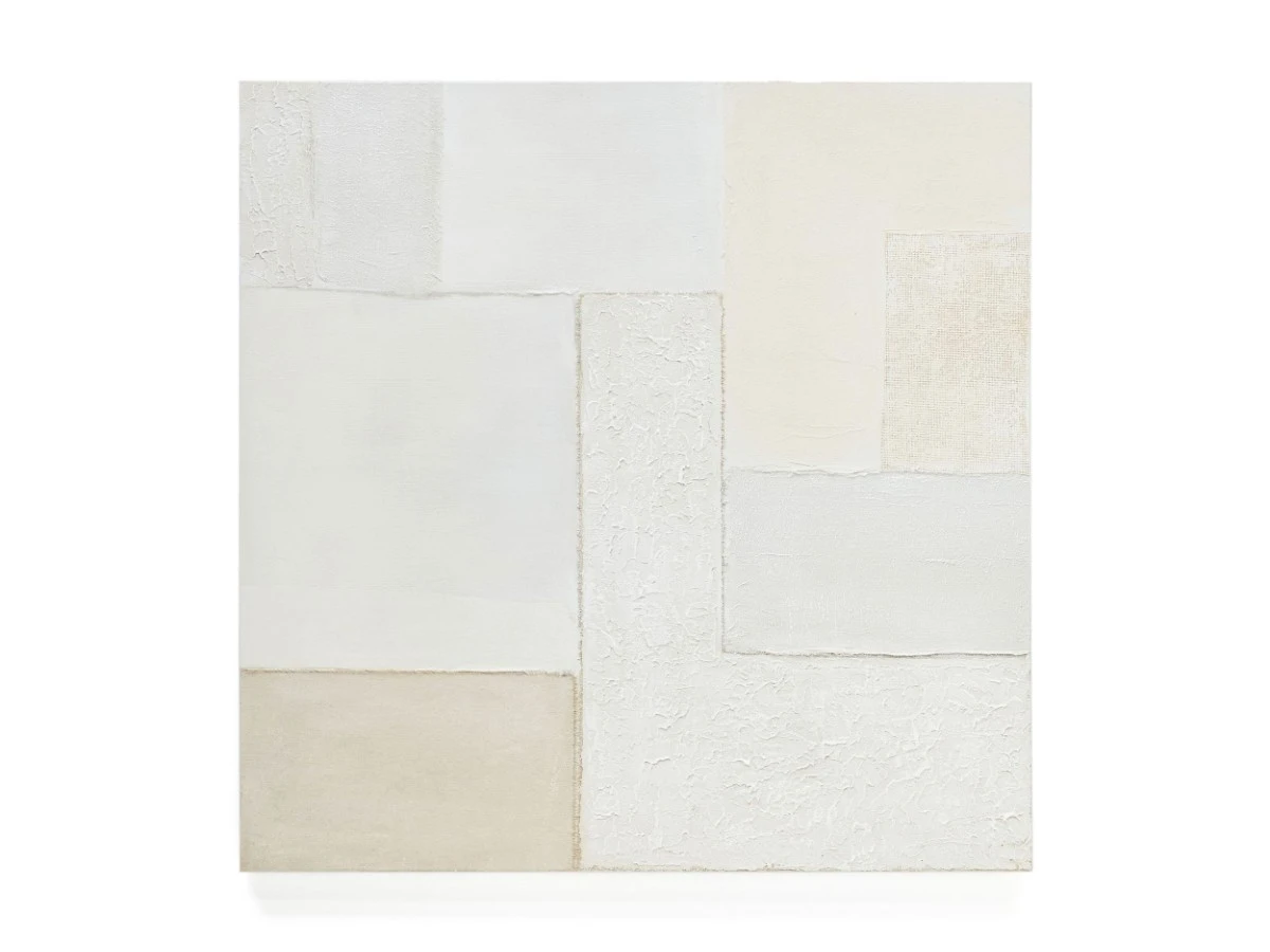 Pineda Абстрактный холст белого цвета 95 x 95 см 829904  - фото 3