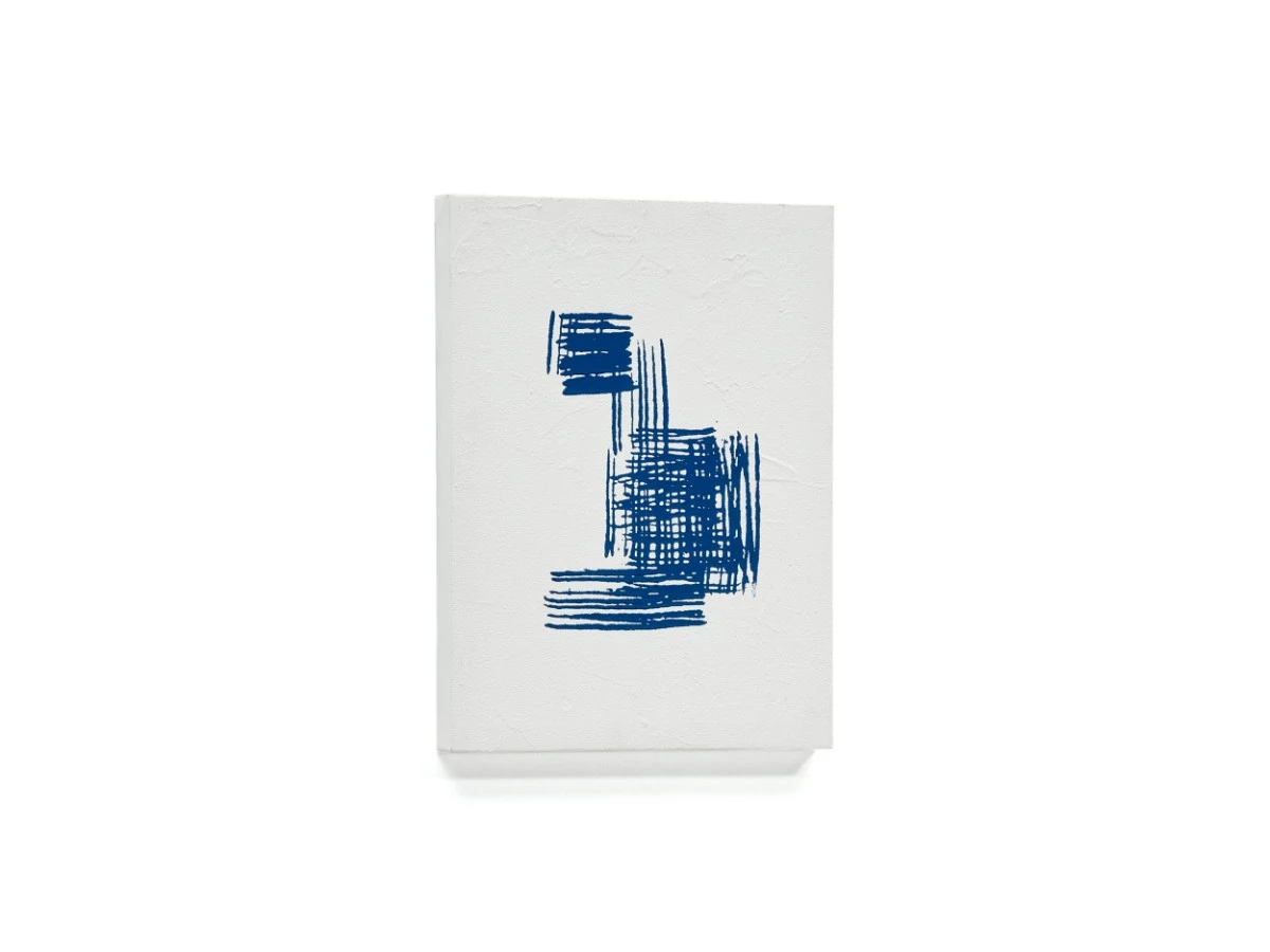 Sagaro Абстрактное полотно в бело-голубых тонах 30 x 40 см 829948  - фото 1
