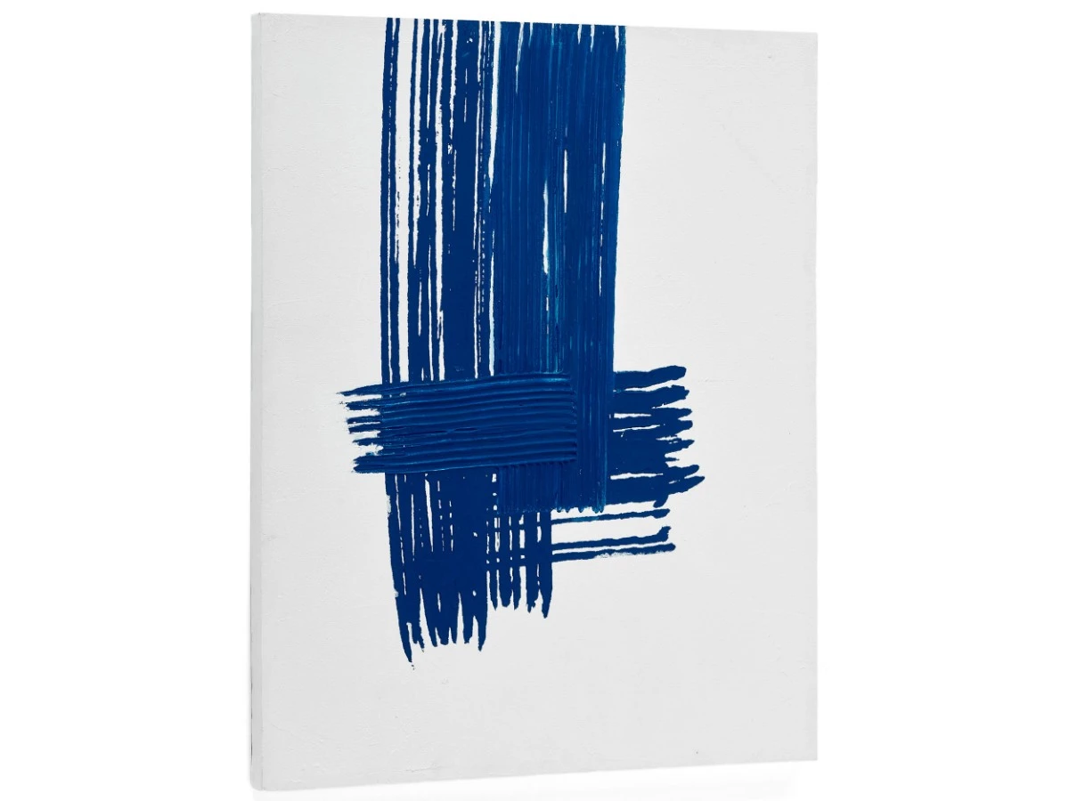 Sagaro Абстрактное полотно в бело-голубых тонах 80 x 100 см 829949