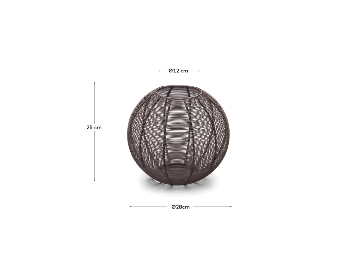 Сферический подсвечник из коричневого металла 830165  - фото 3