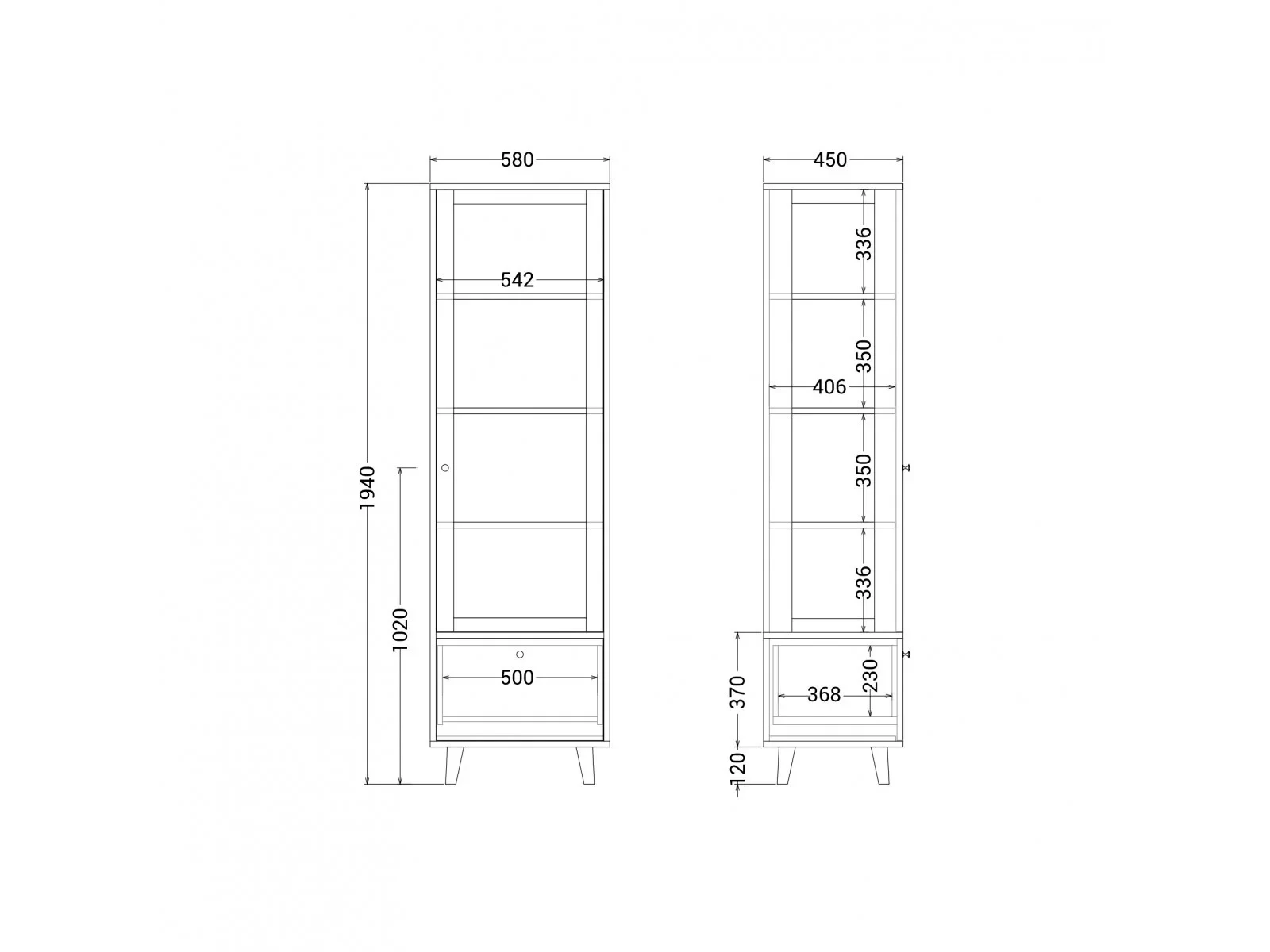 Узкая витрина  TW161 622984  - фото 8