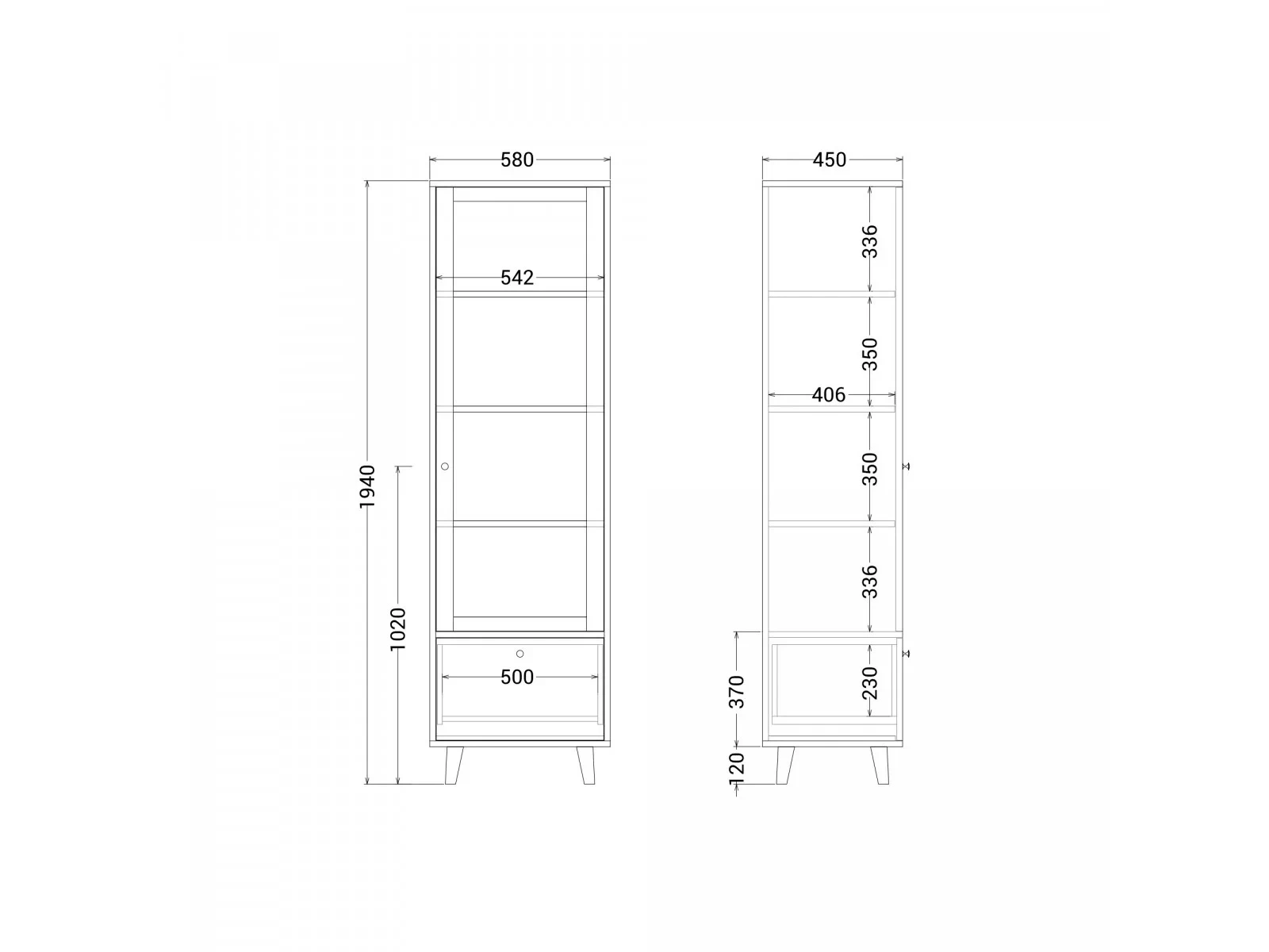 Узкая витрина  TW162 622986  - фото 8