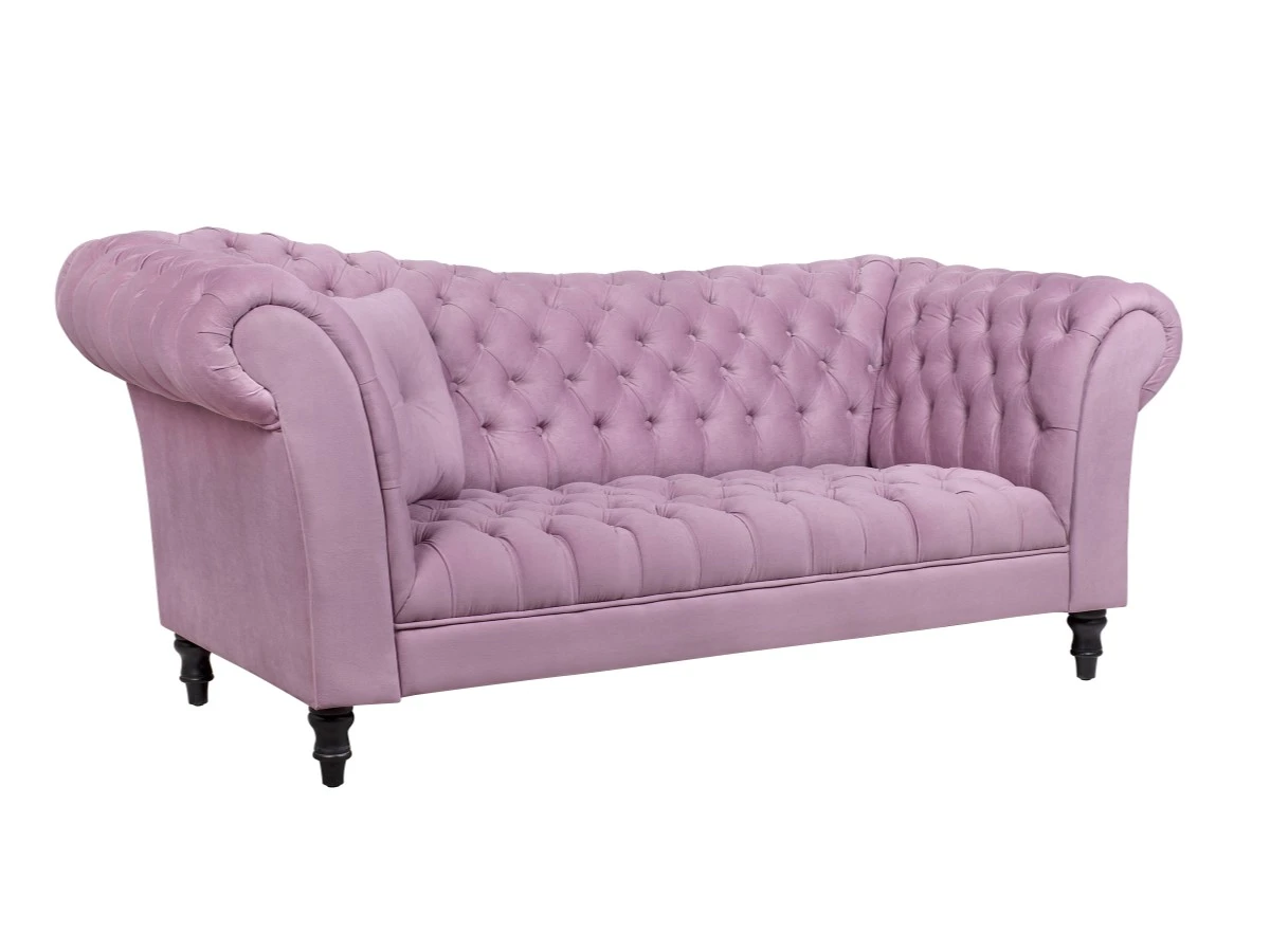 Розовый велюровый диван Lina Pink 839530