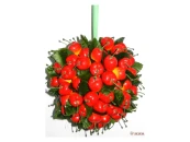 Шар из красных яблок