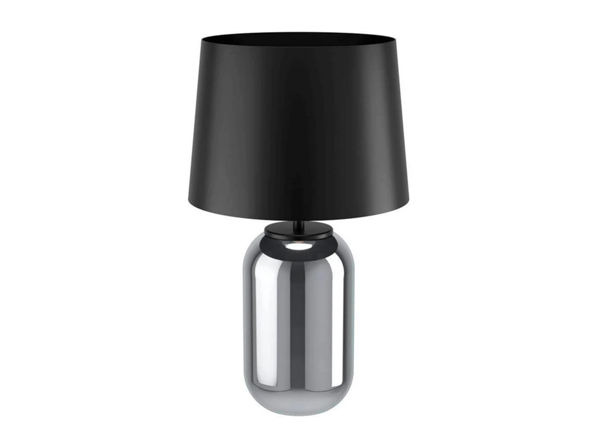 Настольная лампа CUITE, стекло, дымчатый/сталь, черный, 390063 851849
