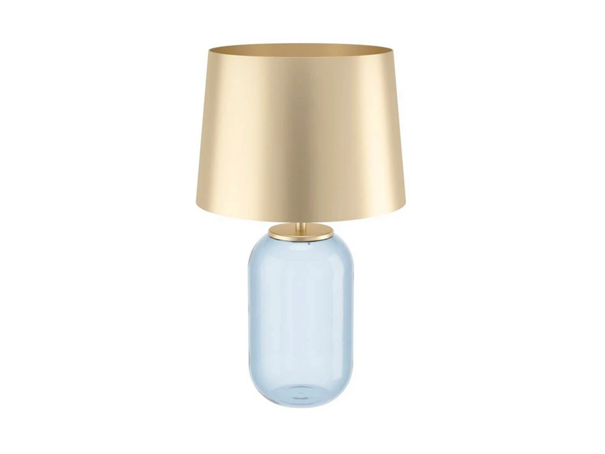 Настольная лампа CUITE, стекло, петроль/сталь, матовая латунь, 390064 851850