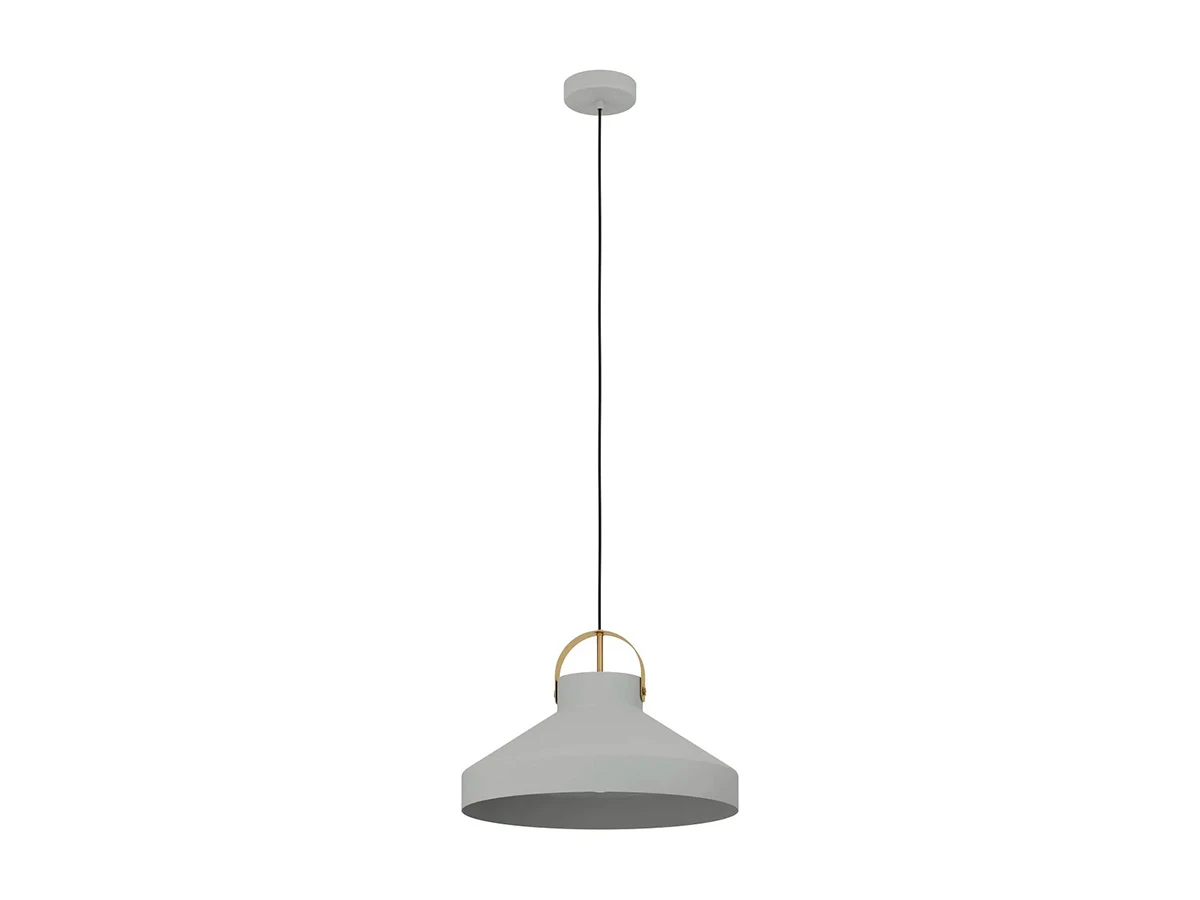 Подвесной светильник ESTEPONA, 1X40W (E27), серый, матовая латунь, 390226 851943  - фото 1