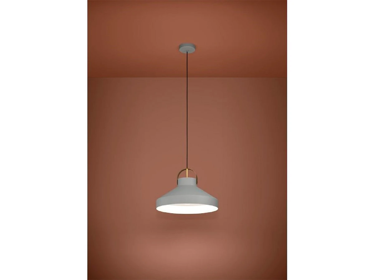 Подвесной светильник ESTEPONA, 1X40W (E27), серый, матовая латунь, 390226 851943  - фото 3
