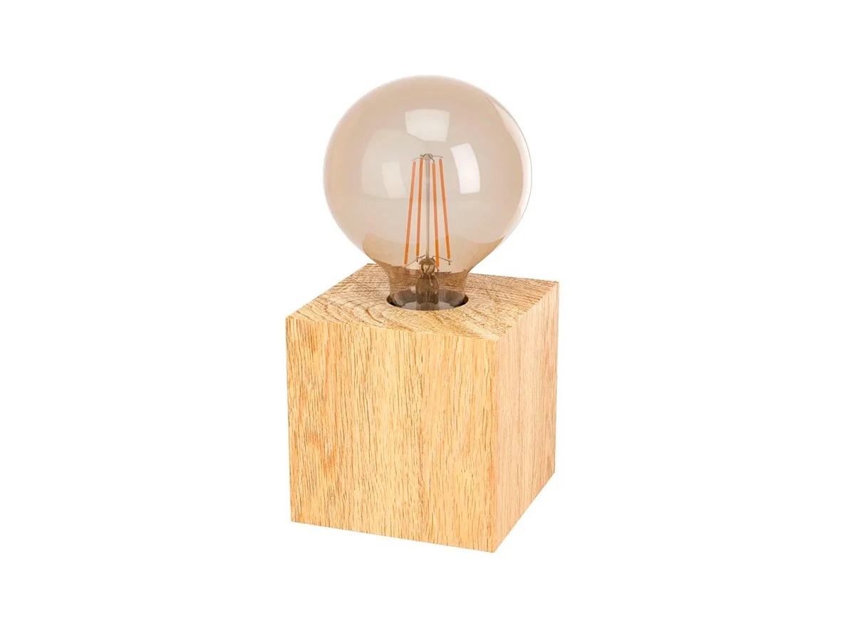 Настольная лампа PRESTWICK 2 1x40W(E27), дерево, коричневый, 43733 851986  - фото 1