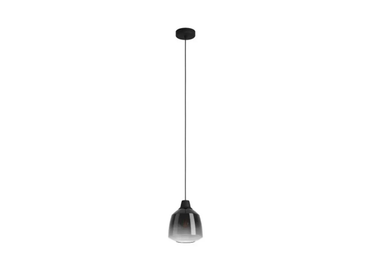 Подвесной потолочный светильник SEDBERGH, 1Х40W, E27, сталь, черный/стекло, 43821 852053  - фото 1