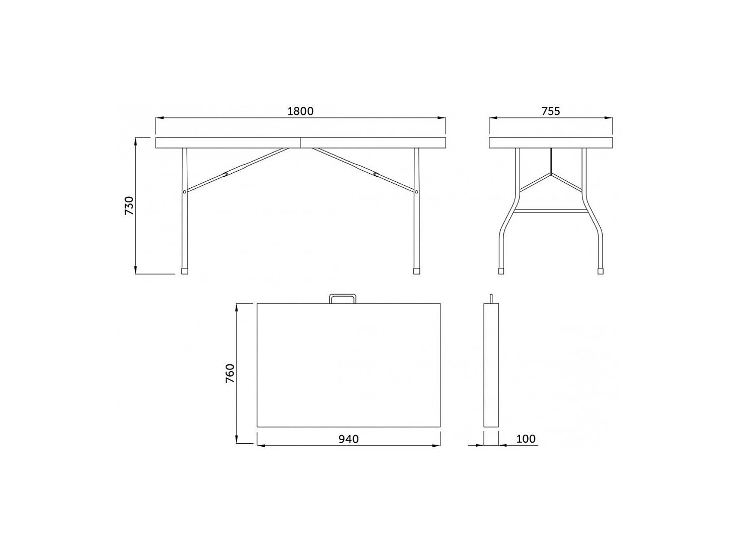 Стол складной 625244  - фото 3