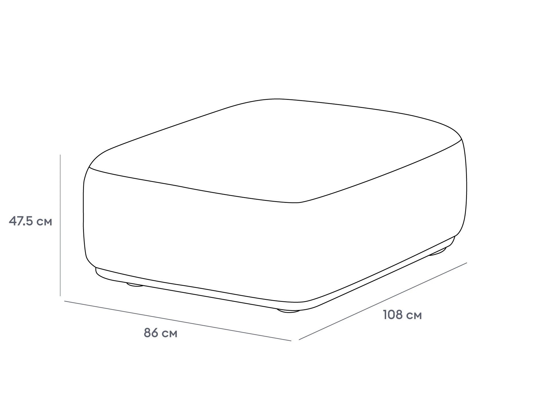 Пуф прямоугольный Fabro 855375  - фото 8