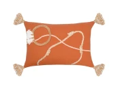 Подушка декоративная терракотового цвета с аппликацией Geometry