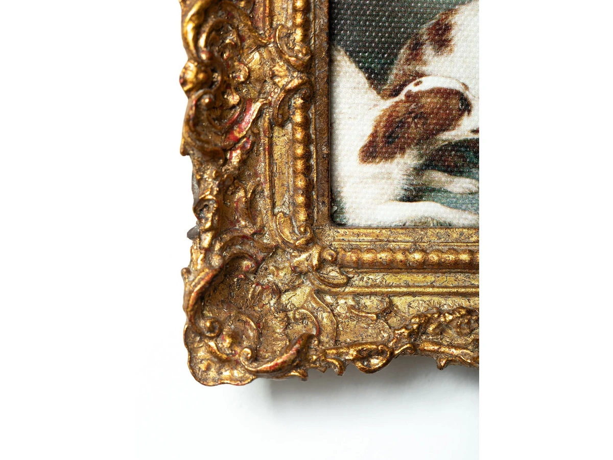 Картина в раме, масло, под старину 861360  - фото 3