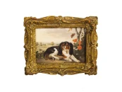 Картина в раме, масло, под старину