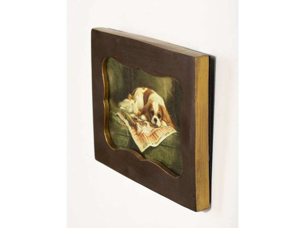 Картина в раме, масло, под старину 861381