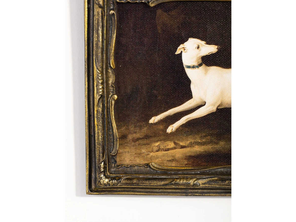 Картина в раме, масло, под старину 861388  - фото 4