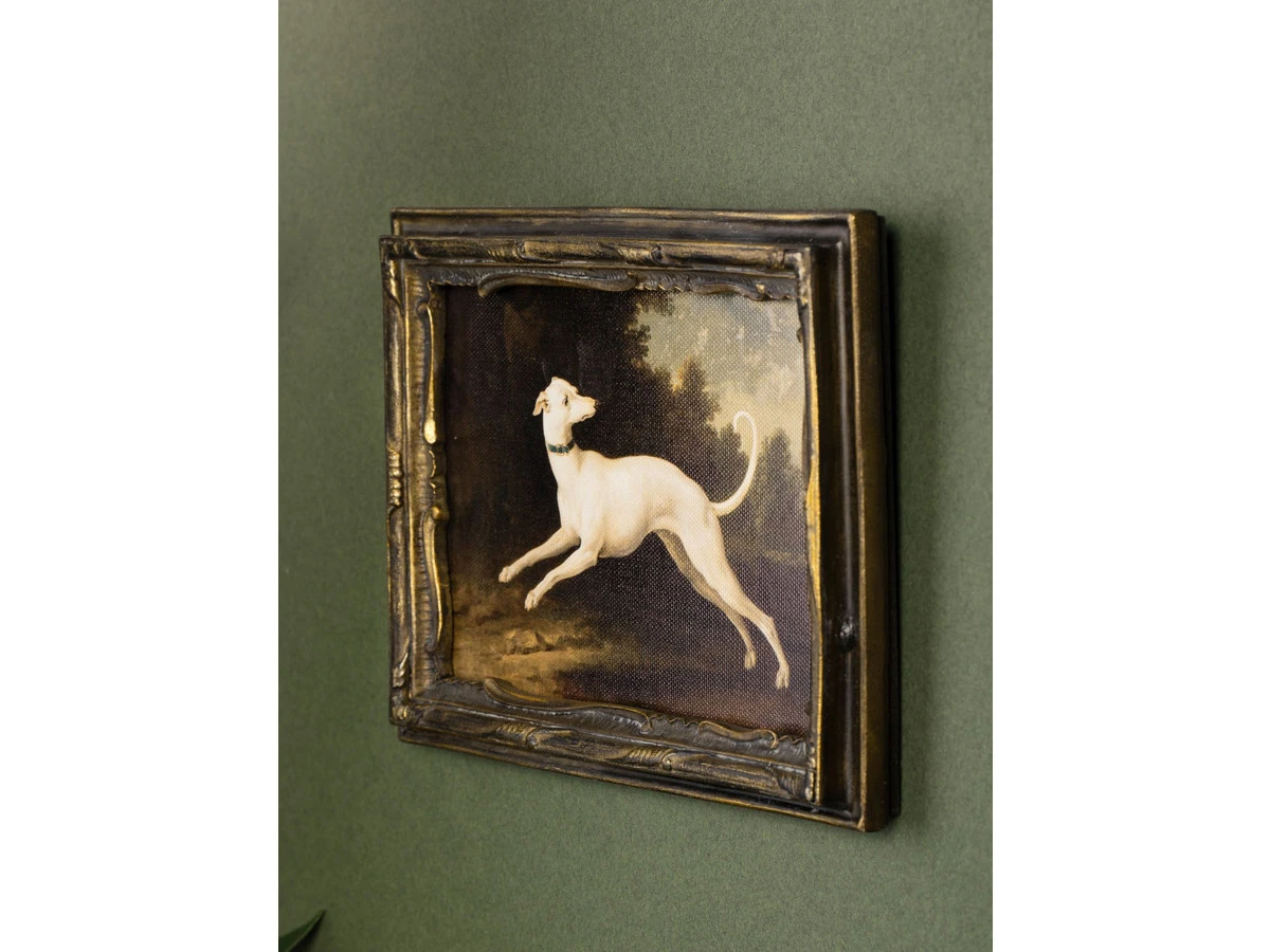 Картина в раме, масло, под старину 861388  - фото 5