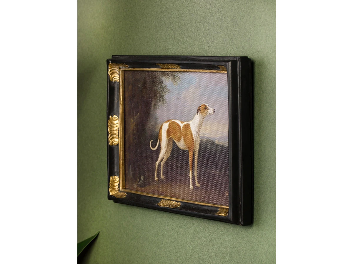 Картина в раме, масло, под старину 861397  - фото 5