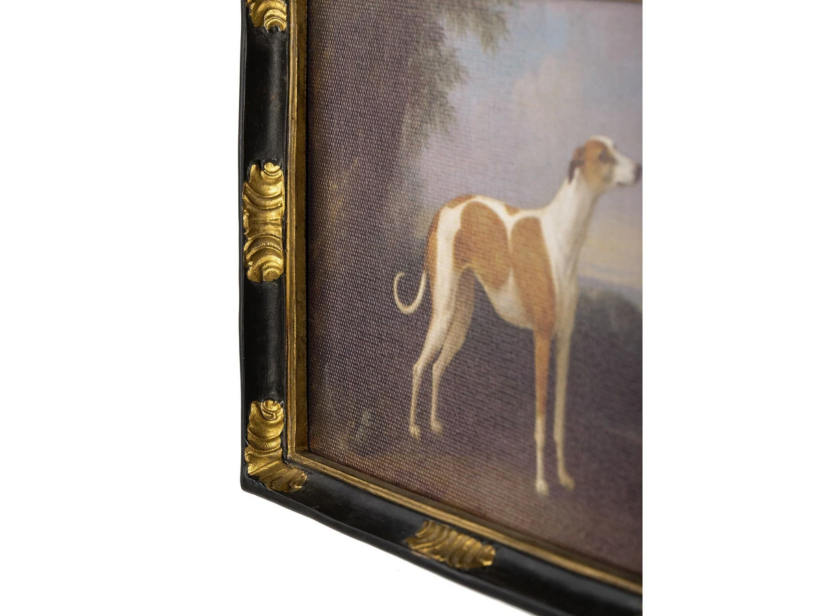 Картина в раме, масло, под старину 861397  - фото 4