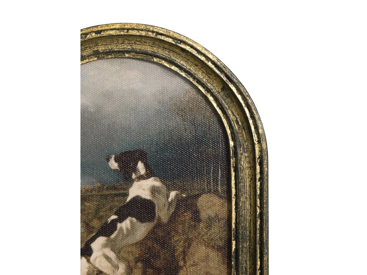 Картина в раме, масло, под старину 861414  - фото 3