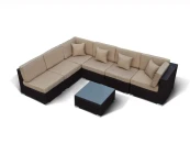 Плетеный модульный диван