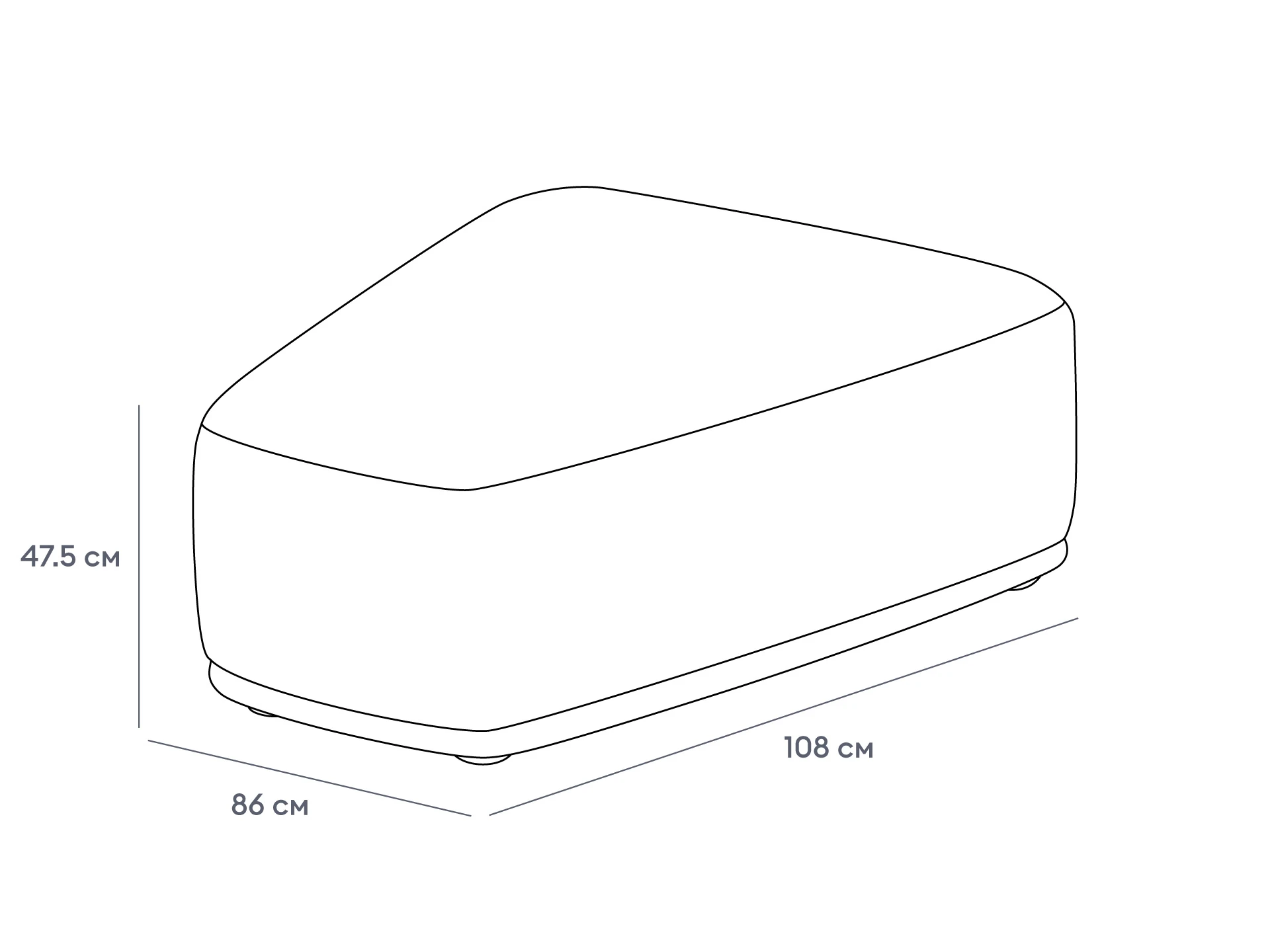 Пуф-трапеция Fabro 869925  - фото 4