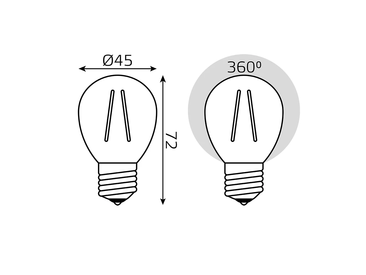 Лампа Gauss LED Filament 873439  - фото 5