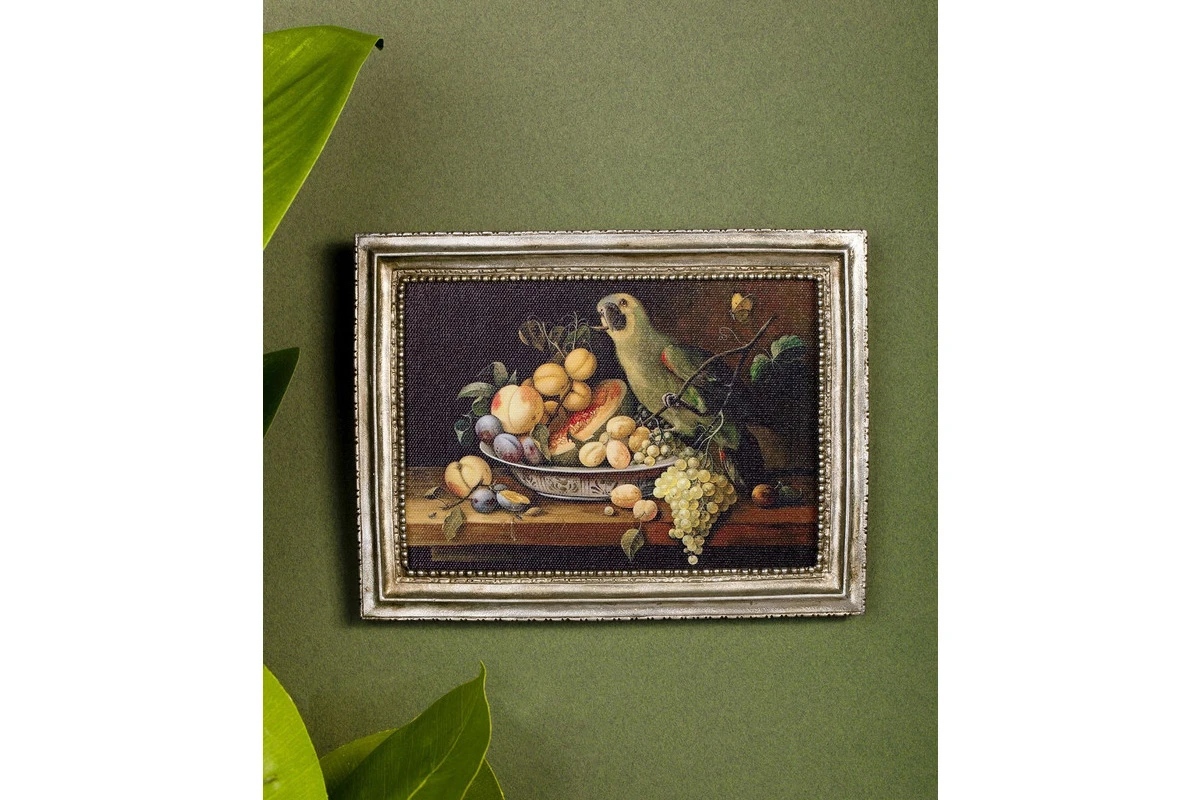 Картина в раме, масло, под старину 874542  - фото 5