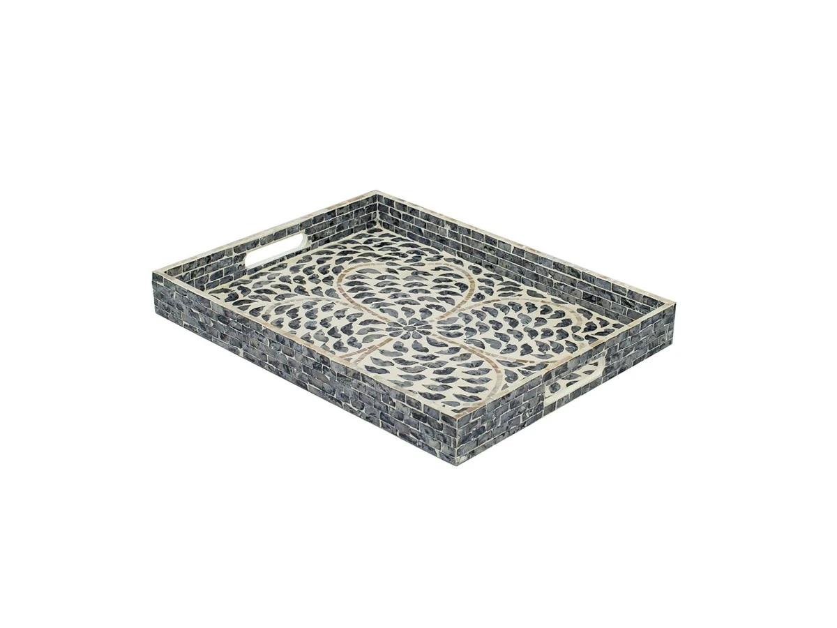 Поднос с отделкой раковинами устриц 876453  - фото 1