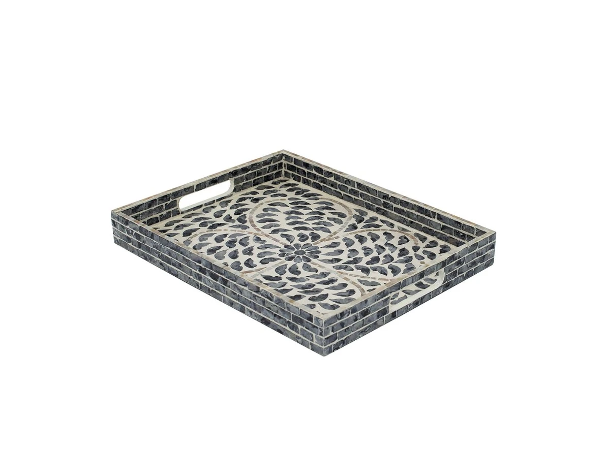 Поднос с отделкой раковинами устриц из филиппинской провинции Capiz 876460  - фото 1