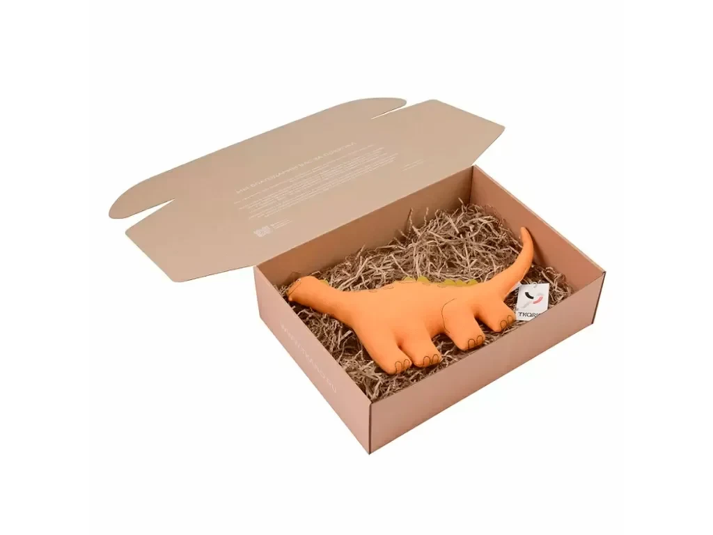 Игрушка мягкая вязаная Динозавр Toto 635813  - фото 4