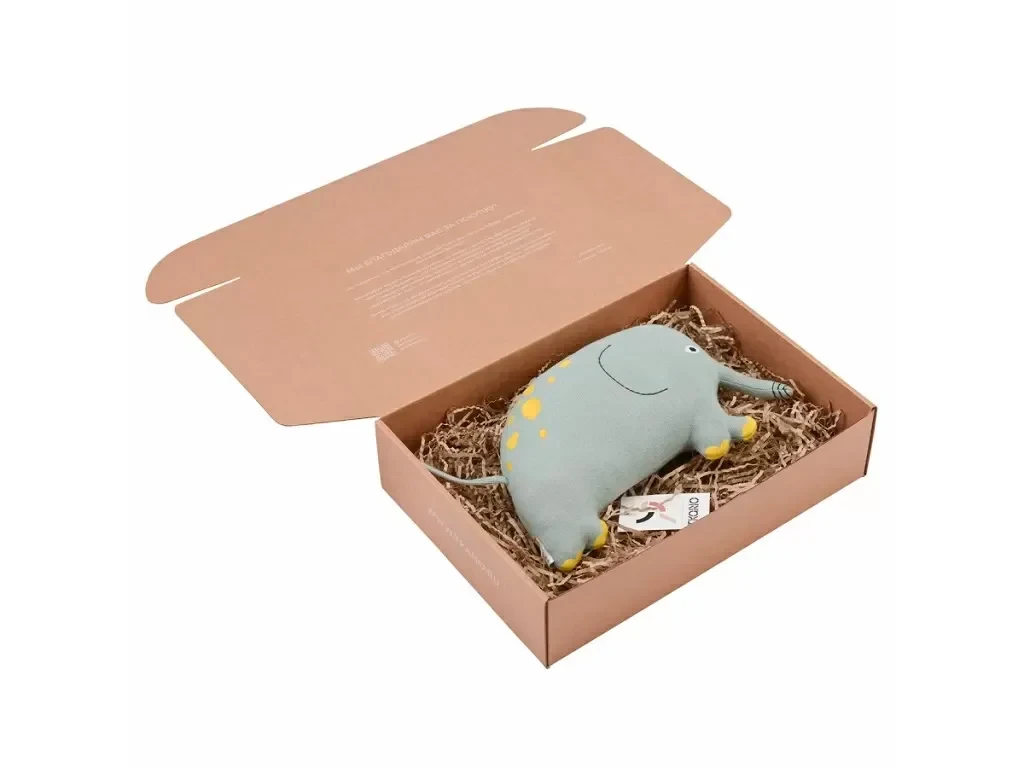 Игрушка мягкая вязаная Слоник Lou 635815  - фото 5