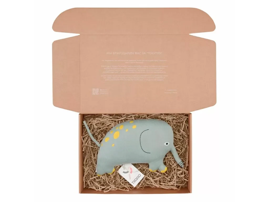 Игрушка мягкая вязаная Слоник Lou 635815  - фото 6