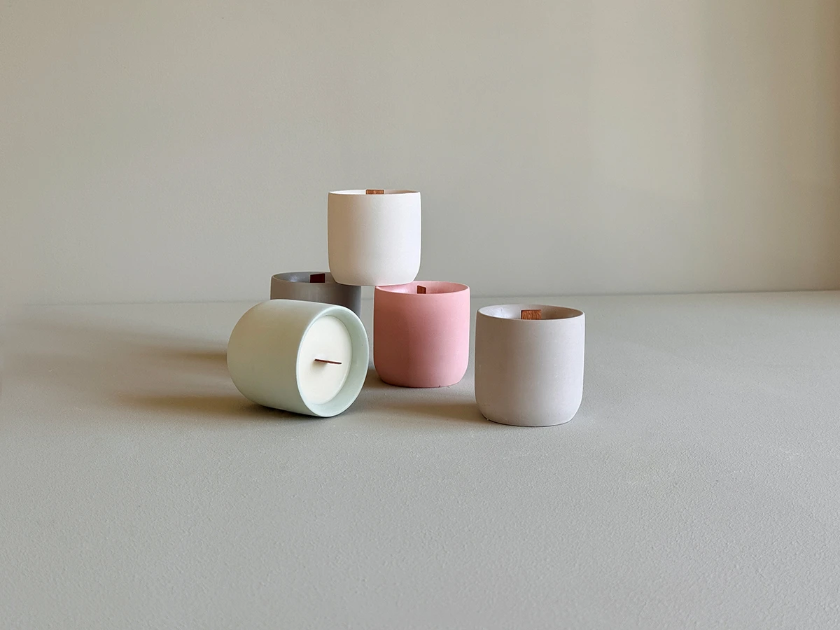 Арома свеча Omini в бетонном стакане 150 мл Амбра и пачули 881222  - фото 10