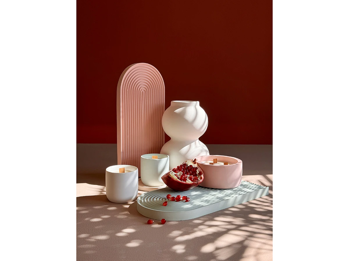 Арома свеча Omini в бетонном стакане 150 мл Амбра и пачули 881222  - фото 7