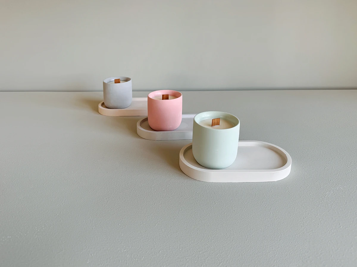 Арома свеча Omini в бетонном стакане 150 мл Амбра и пачули 881222  - фото 9