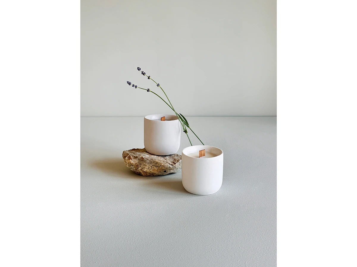 Арома свеча Omini в бетонном стакане 150 мл Ваниль и табак 881223  - фото 10