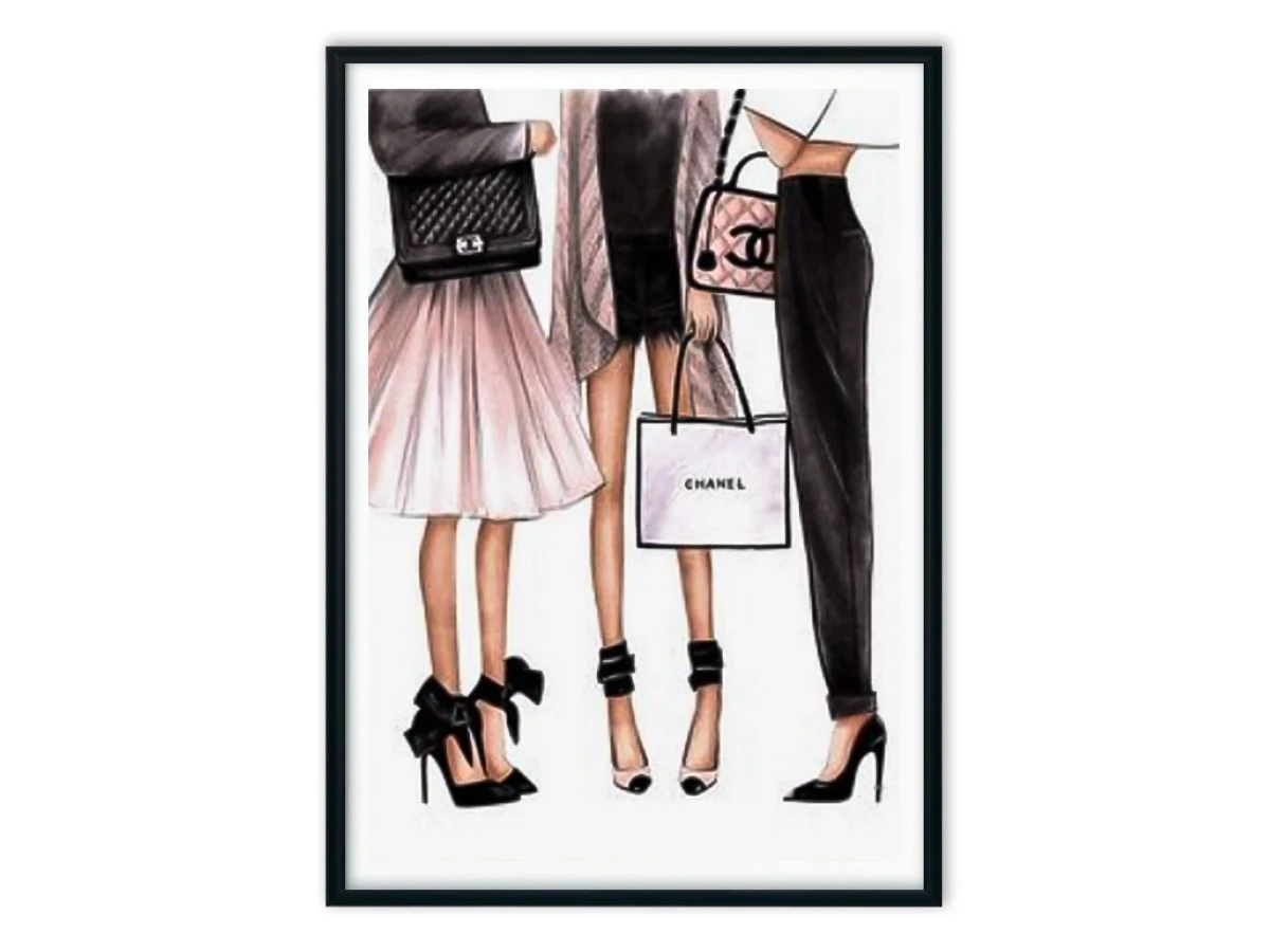 Постер в рамке Девушки Chanel 882820