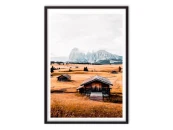 Постер в рамке Домики в горах